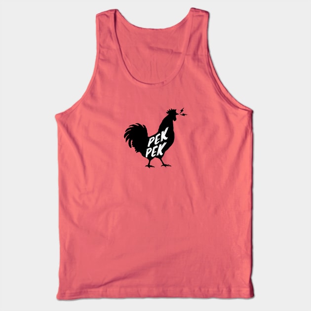 PEKPEK ROOSTER SOUND PINOY WORD WHT Tank Top by Aydapadi Studio